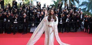 Aishwarya Rai Channels Desi Royalty in Saree at Cannes
